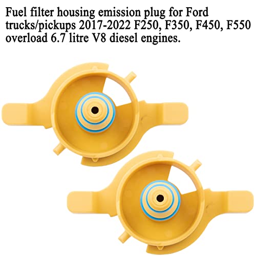 NFSpeeding 2PCS Fuel Filter Housing Drain Plug, Fuel Drain Valve, Fits F350 F250, Diesel 6.7L Billet HFCM Fuel Water Separator Drain Plug, Ford Super Duty 2017-2022 F350 F250, Replace HC3Z-9J305-A - Image 2