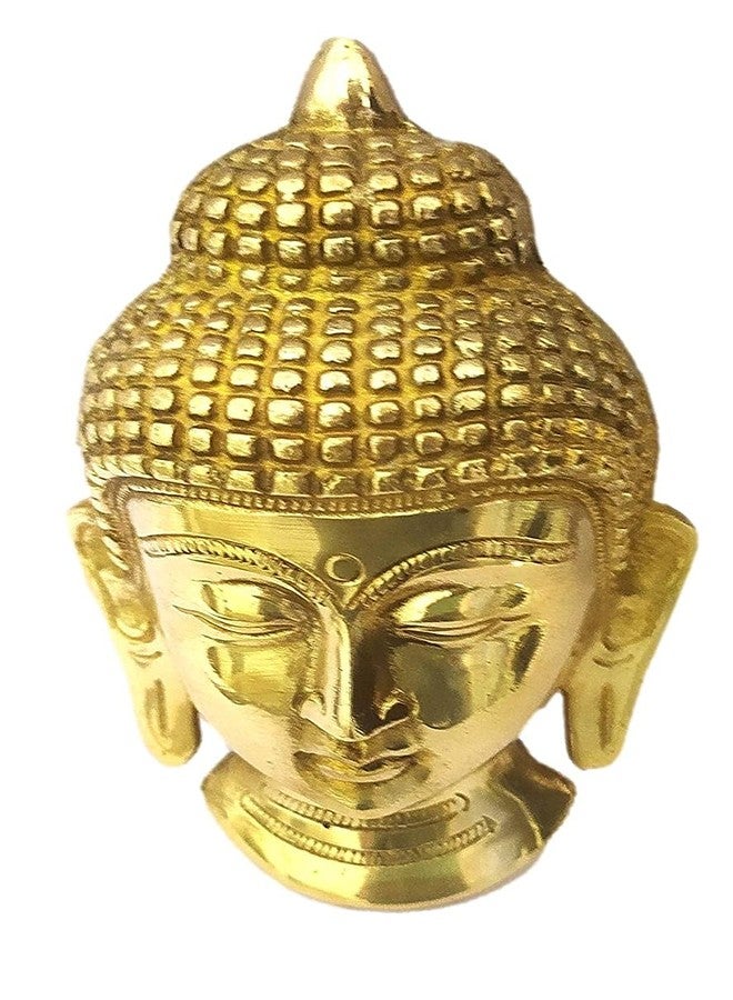 athizay تمثال بوذا معلق من النحاس الأصفر من أثيزاي، يُعلق على الباب أو الحائط، مصنوع من النحاس الأصفر، مقاس 13 × 8 سم، لتزيين المنزل (ذهبي). - Image 2