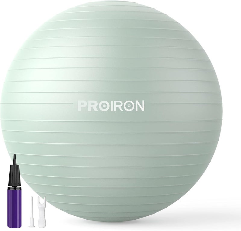 PROIRON كرة تمارين برو إيرون مضادة للانفجار مع مضخة سريعة ومقاومة للانزلاق تدعم 500 كجم لليوغا واللياقة البدنية - Image 1