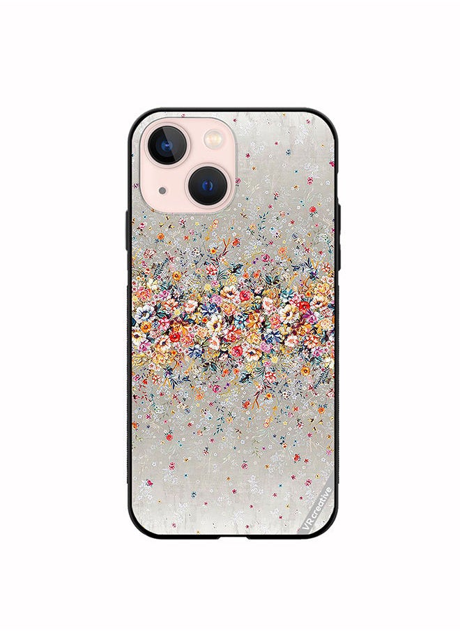 VR CREATIVE Protective Case Cover For Apple iPhone 14 Plus Digital Floral Garland Design Multicolour  - Image 1