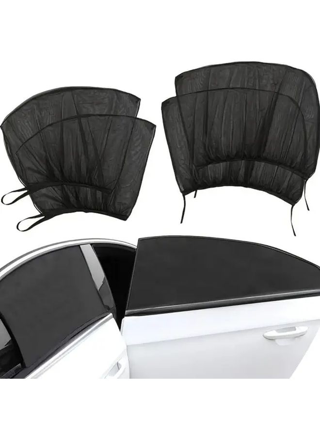 Universal Fit Car Window Sunshades 4PCS Set SUV Front Rear Windows UV Protection - Image 4