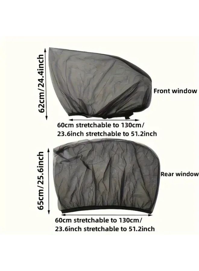 Universal Fit Car Window Sunshades 4PCS Set SUV Front Rear Windows UV Protection - Image 2