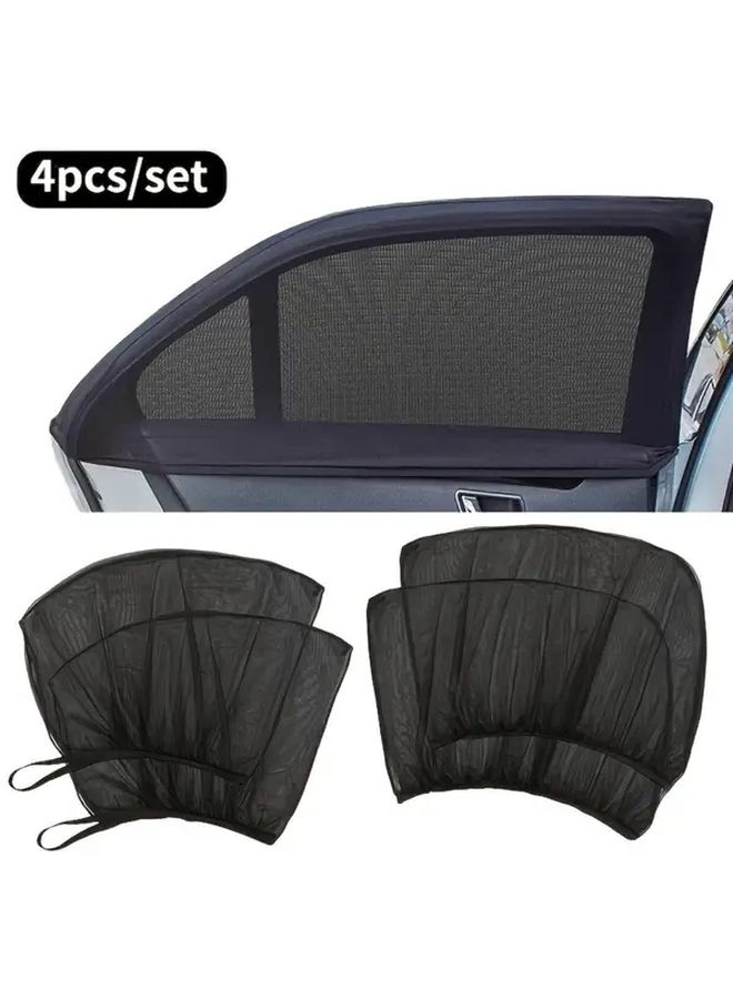 Universal Fit Car Window Sunshades 4PCS Set SUV Front Rear Windows UV Protection - Image 1
