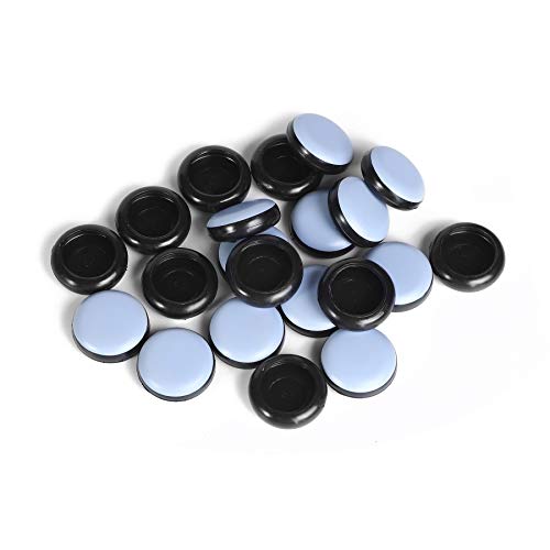 Furnigear Chair Glides Sliders Chair Leg tip caps, Furnigear-Chair Leg Floor Protectors Best Furniture Sliders for Carpet, 1 inch Round, 24 Pack - Image 1