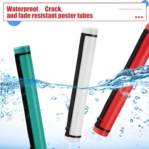 Yahenda 6 Pcs Expandable Blueprint Tubes Bulk Expand from 24" to 40" Poster Tube with Strap Storage Tubes with Caps Portable Round Carrying Case for Documents, Blueprints, Drawings, Art(6 Colors) - Image 4