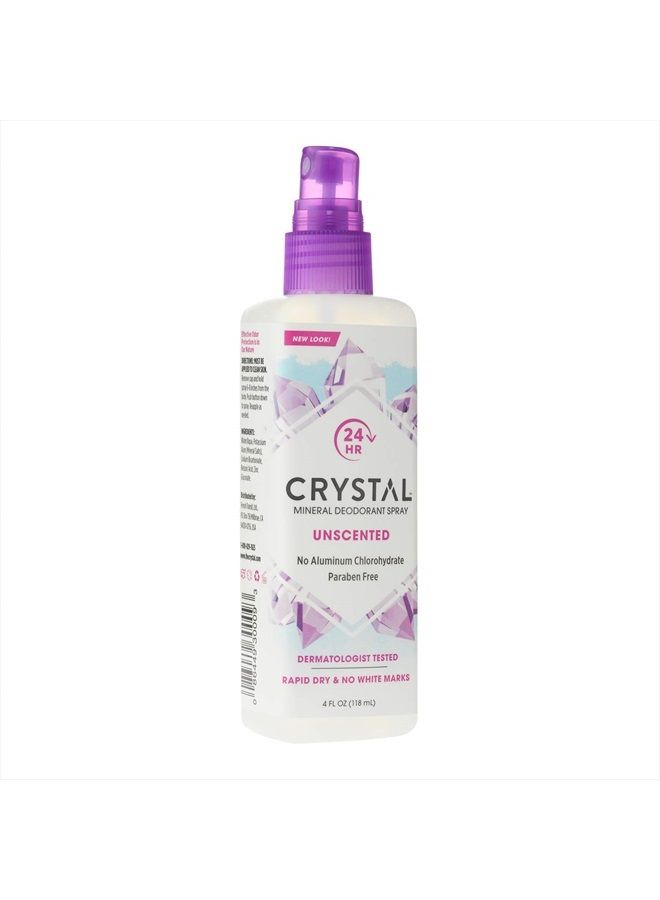 CRYSTAL Deodorant Crystal Essence Mineral Deodorant Spray, Unscented, 4 Fl Oz - Image 2