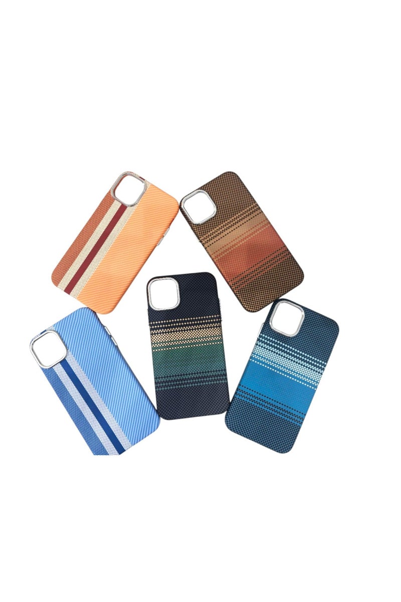 erorex Phone Case Compatible with iPhone 15 Slim Lightweight Protective Cover with Modern Blue Pattern Stylish Fabric Texture Anti Slip Grip Shock Absorption Precise Cutouts and Everyday Durability - Image 3