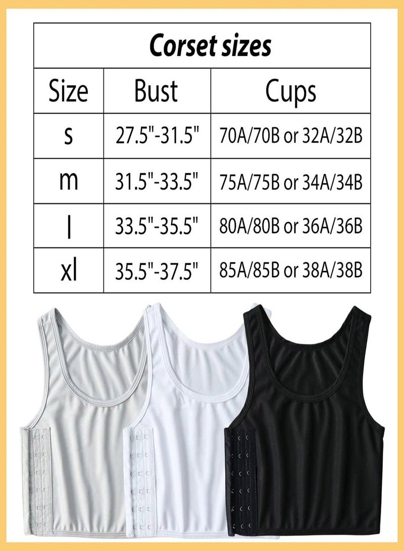 Generic Sports Bras for Women, 3Pcs Women Breathable Cotton Sports Bra, Women's Bustiers Corsets Yoga Bra for Workout Gym Activewear, Women's Casual Sport Chest Vest (Size:L) - Image 5