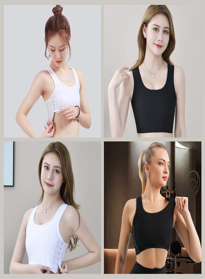 Generic Sports Bras for Women, 3Pcs Women Breathable Cotton Sports Bra, Women's Bustiers Corsets Yoga Bra for Workout Gym Activewear, Women's Casual Sport Chest Vest (Size:L) - Image 3