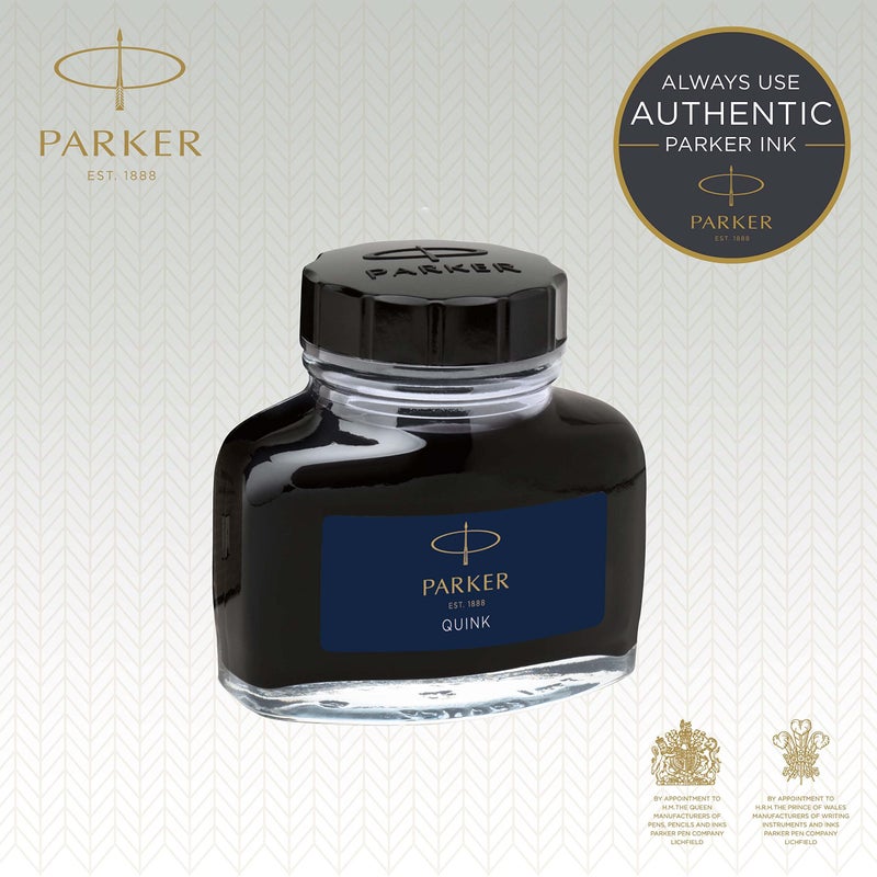 PARKER Fountain Pen Liquid Bottled Quink Ink, 57 ml, in a Box - Blue - Image 2