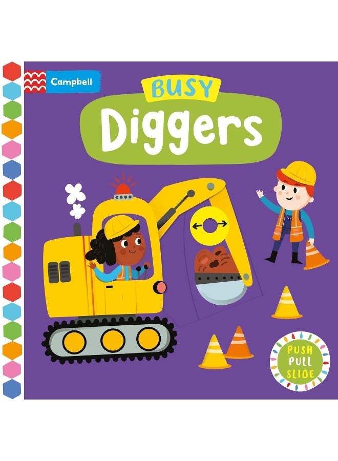 Busy Diggers: A Push, Pull, Slide Book  - Image 1
