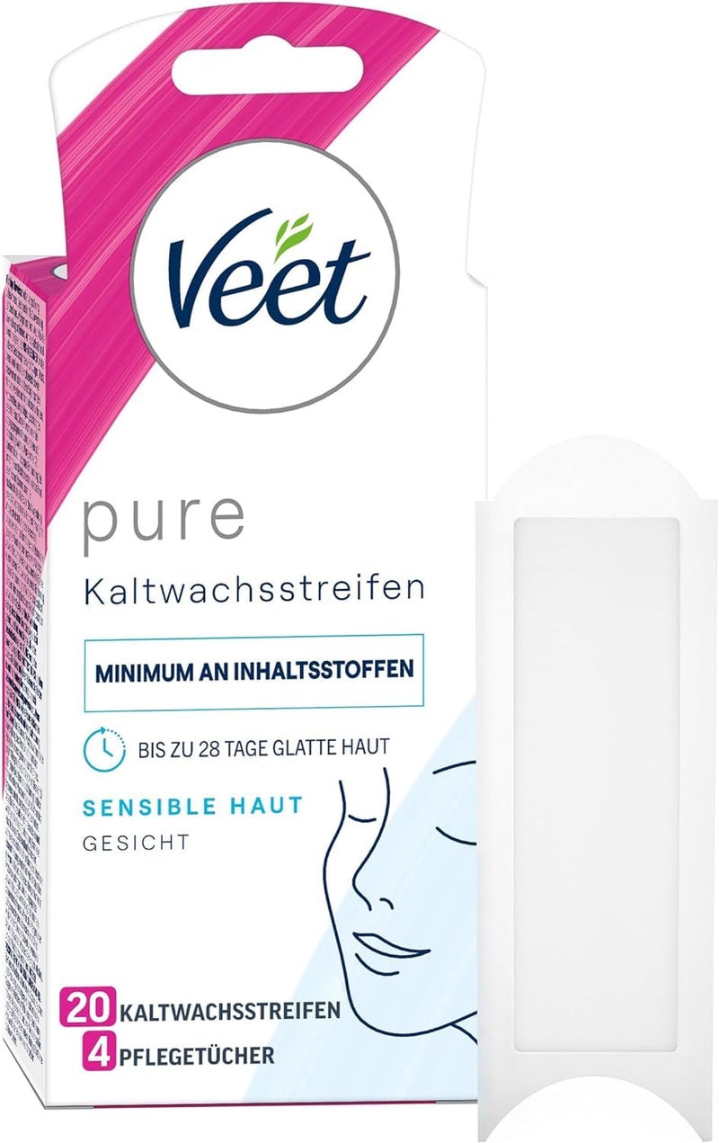 Veet Face Ready to Use Wax Strips for Sensitive Skin Wax Strips - Image 1