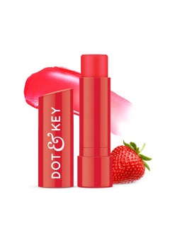 Dot & Key Dot & Key Barrier Repair Hydrating Lip Balm SPF 50 | Strawberry Red | Repairs Damaged Lip Barrier | High Tinted | 4.5 gm  - Image 1