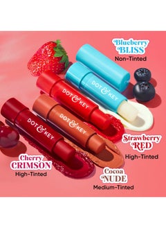 Dot & Key Dot & Key Barrier Repair Hydrating Lip Balm SPF 50 | Strawberry Red | Repairs Damaged Lip Barrier | High Tinted | 4.5 gm  - Image 4