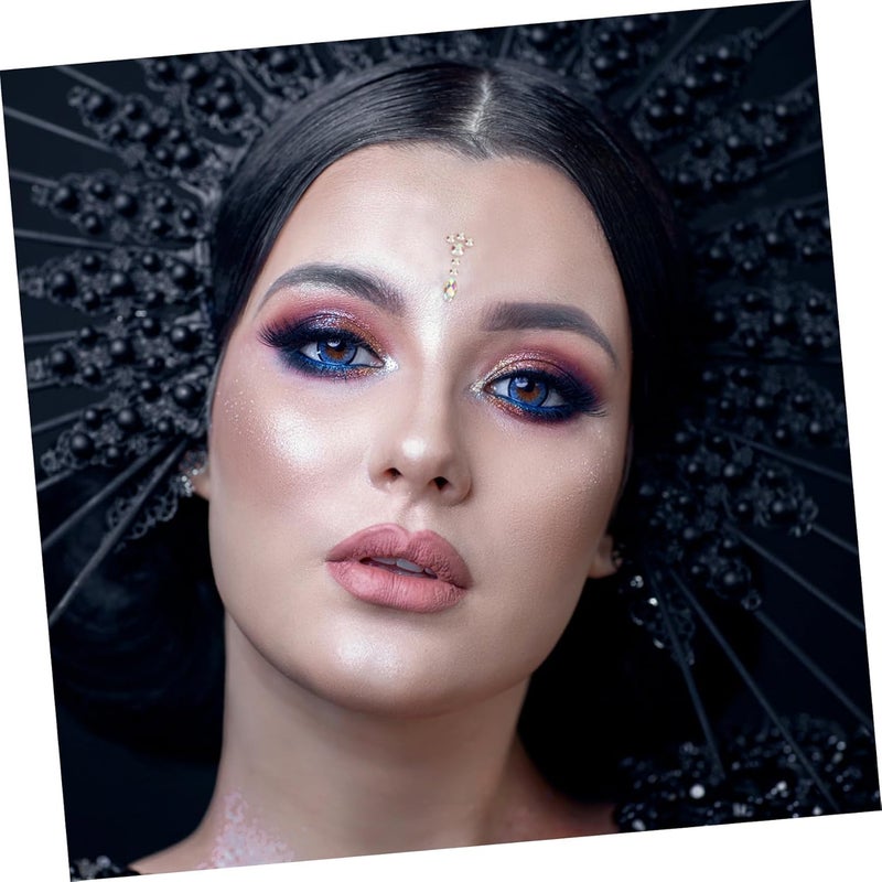 7 Sheets Forehead Jewels Face Stickers for Women Body Jewels for Festivals Parties and Cosplay Sparkling Face Gems for Halloween Masquerade and Themed Events - Image 4