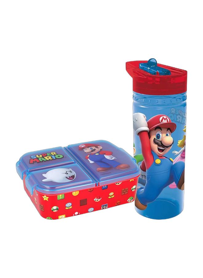 Nintendo SuperMario 540ml Water Bottle + Lunch Box Combo Set for Kids - Image 1