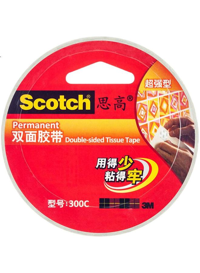 3M 3M Scotch Double-Sided Cotton Paper Tape (Extra Strong), Office Supplies, 300C-18, 18Mm*9.5M - Image 3