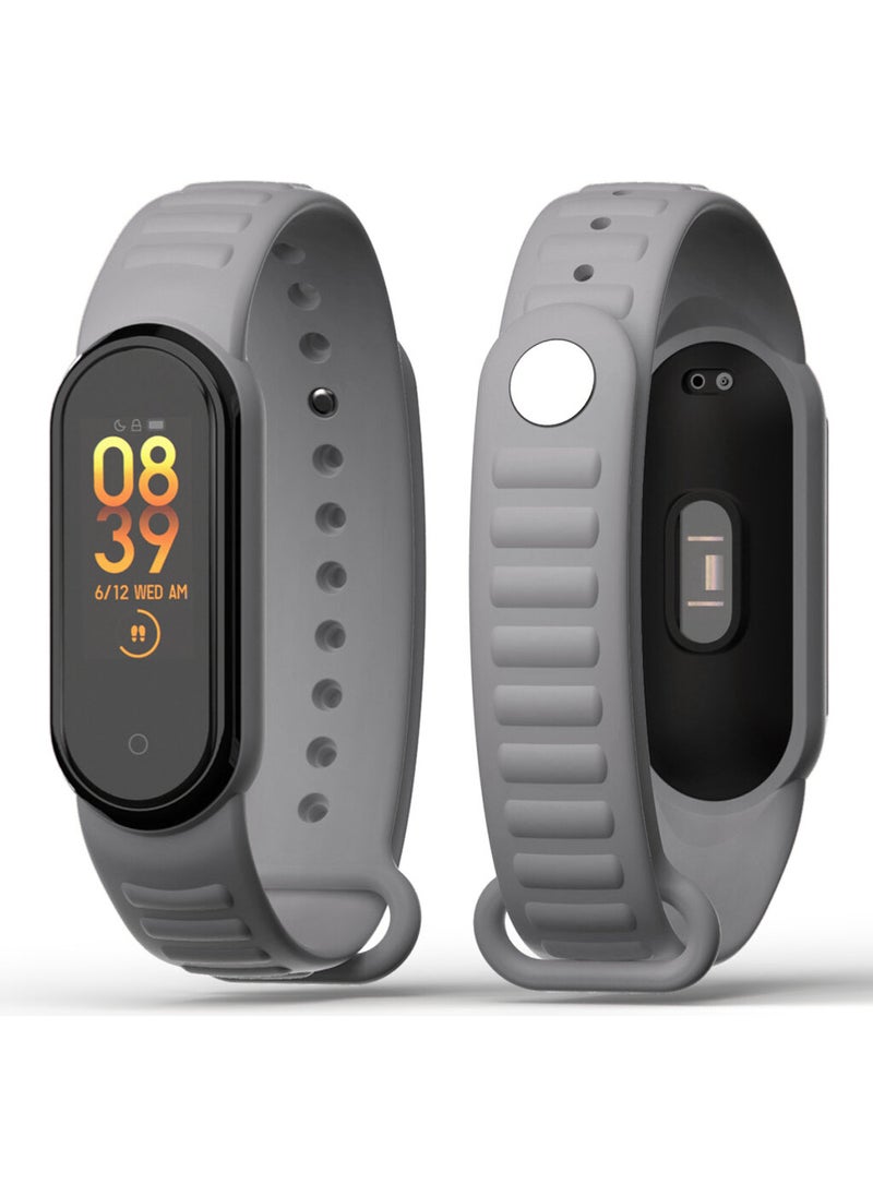 APEXEL Xiaomi Mi Band 5/6 Compatible Loop Patterned Silicone Band 