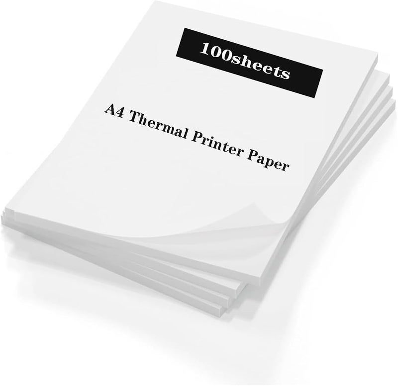 X spring Xspring Thermal Printer Paper, 100 Sheets A4 Thermal Paper, High Gloss Printing Paper, Printing Paper, Copy Paper for Printer, Computer Paper for Proposals Letters Invoices Thermal Printer (210x297mm) - Image 1