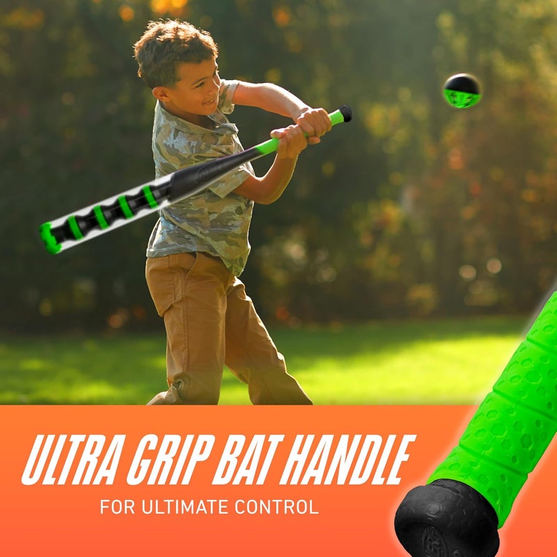 NERF مجموعة مضرب كرة البيسبول وكرة الأطفال باور بلاست - مضرب بلاستيكي للأطفال مع قبضة إضافية + أحزمة الطاقة - Image 4