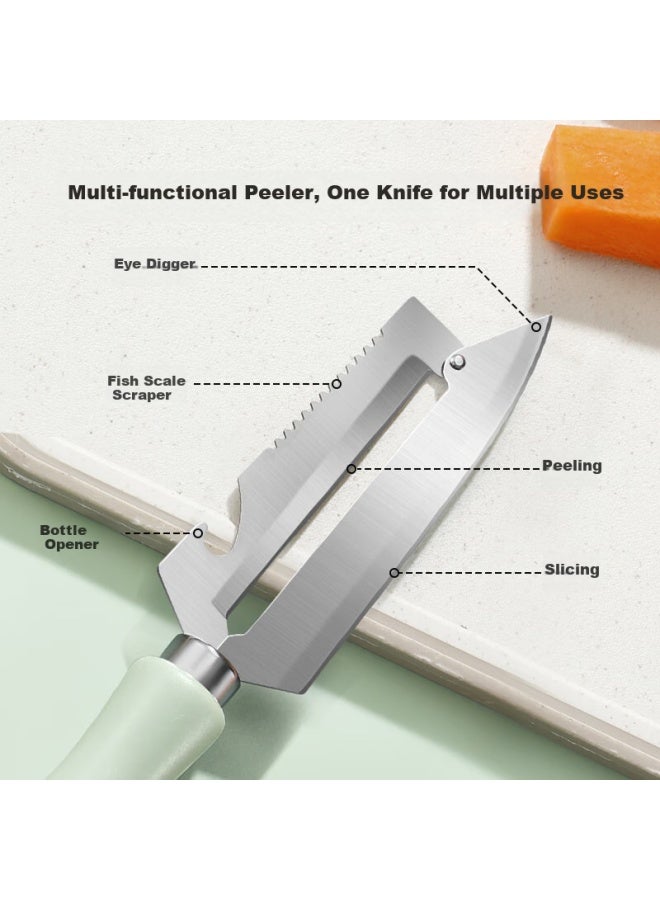 JD.com Jd Original Qingyan Fruit Knife, Stainless Steel Multi-functional Household Peeler [for Fish Scales], Large Size - Image 2