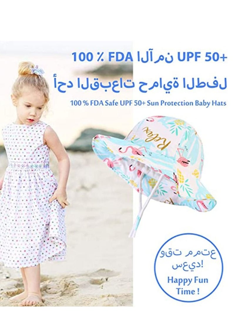 KASTWAVE Baby Sun Hat Outdoor Adjustable Summer Sun Beach Hat Wide Brim Bucket Hats Protection UPF 50+ Baby Girl Hats for Toddler Boy Kid Fisherman Hat - Image 2