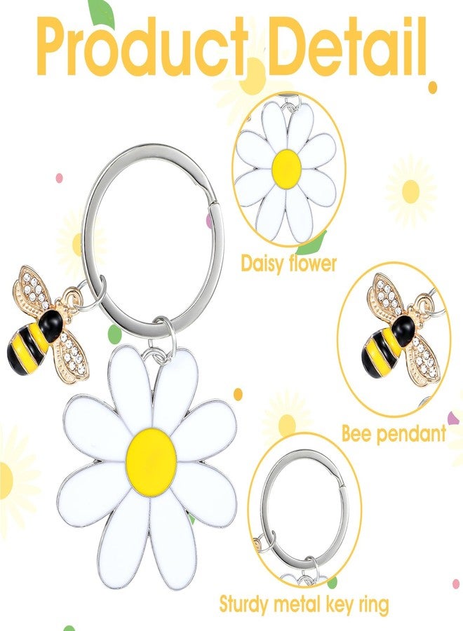 Plexaris Keychain for Girls Cute, 2Pcs Aesthetic keychain, Letter K and Bee Flower Keychains, Keychain Accessories for Bags and Backpacks, Stylish Gift for Teenage Girls and Young Women - Image 3