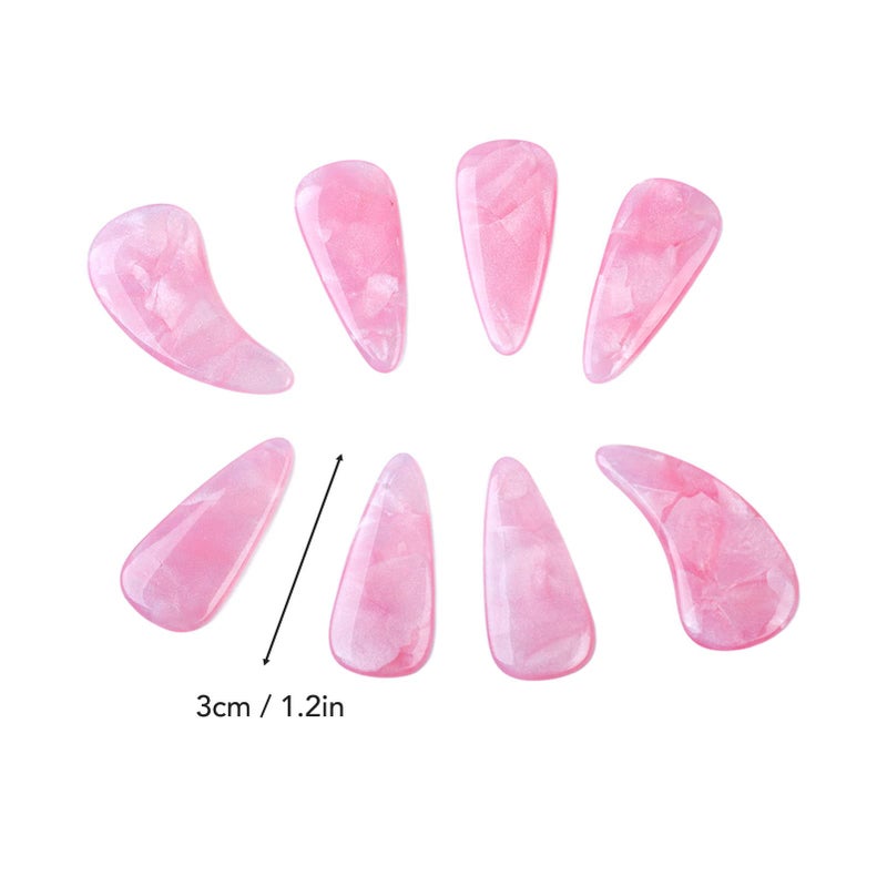 Peach Color Silicone Guzheng Nail Covers Strong Lightweight Reusable Finger Picks - Image 3