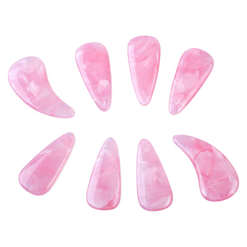 Peach Color Silicone Guzheng Nail Covers Strong Lightweight Reusable Finger Picks - Image 2