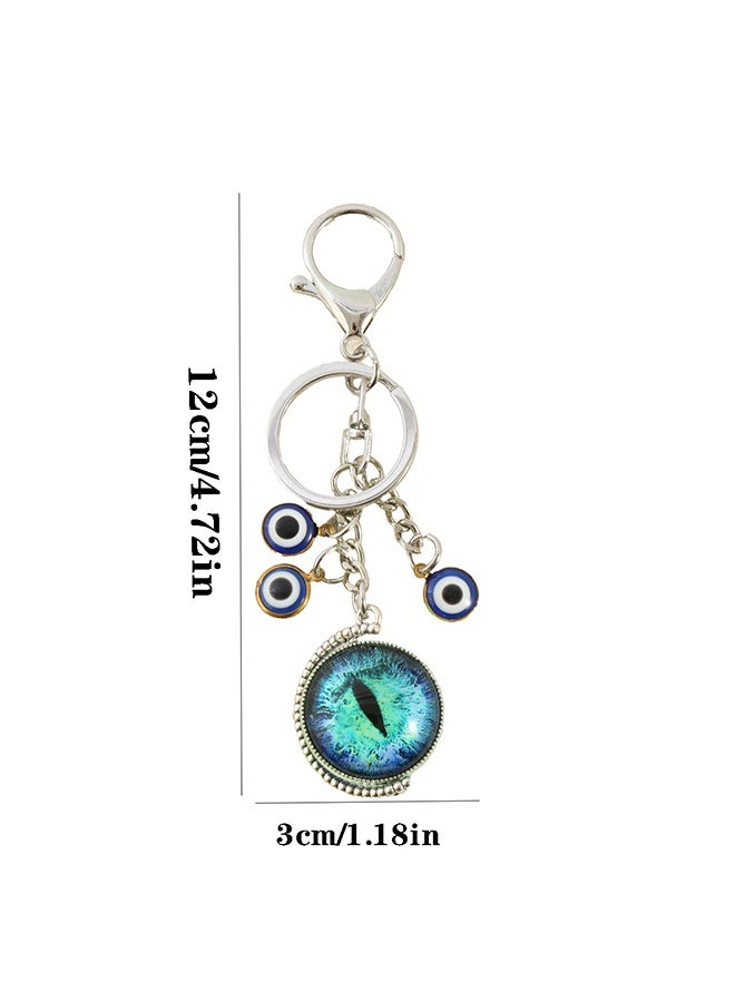 Lemon Evil Eye Keychains Hamsa Hand Fatima Bag Purse Keychain Good Luck Amulet Protection Charm Keyrings for Women - Image 4