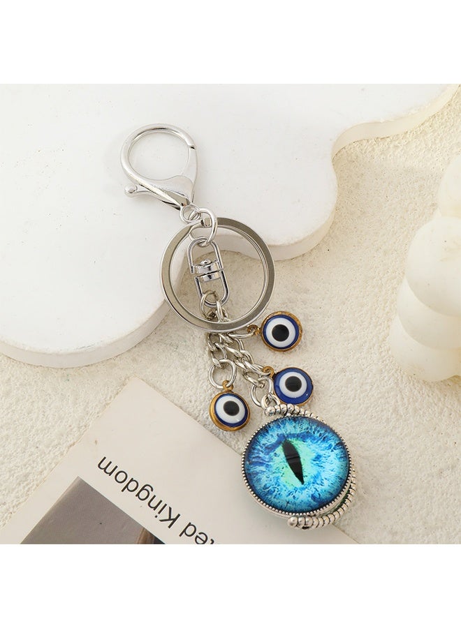 Lemon Evil Eye Keychains Hamsa Hand Fatima Bag Purse Keychain Good Luck Amulet Protection Charm Keyrings for Women - Image 3