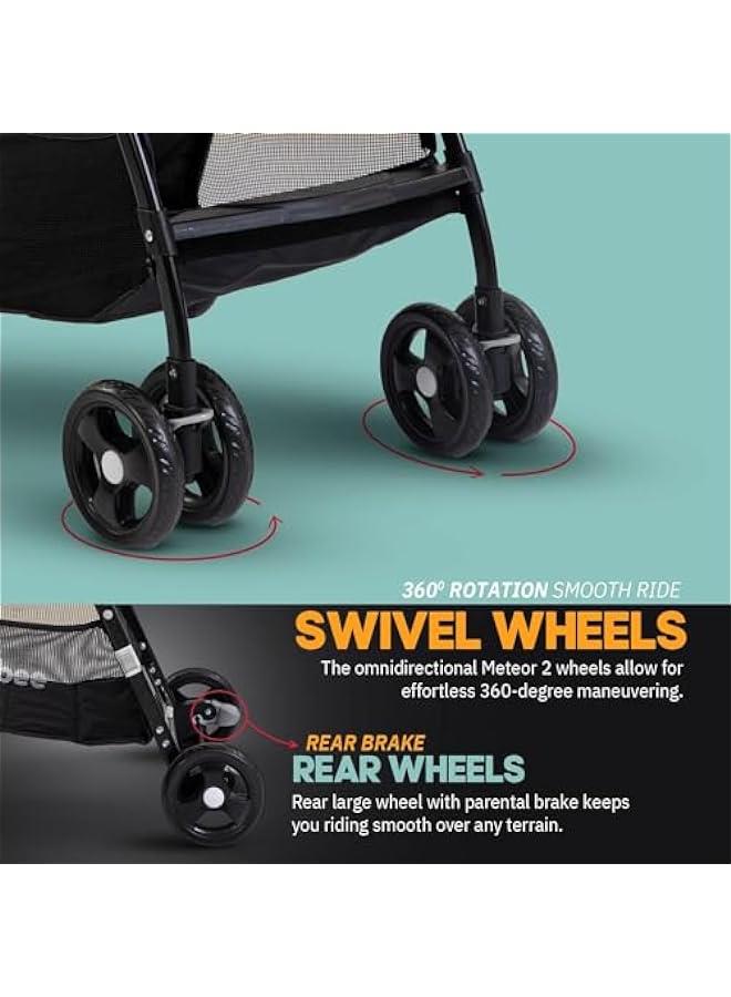 Gonice Baybee Baby Stroller for Travel Babies with 3-Position Adjustable Seat & Canopy, 5 Point Safety Belt & Storage | Portable Baby Stroller for Infant 0 to 3 Years Boy Girl (Grey)  - Image 5