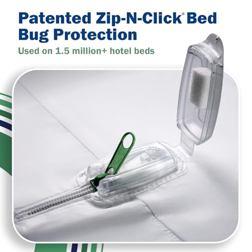 CleanRest PRO Mattress Encasement (Zippered Protector) with Patented Zip-N-Click Closure for Secure Bed Bug Protection - Queen Size - Image 4