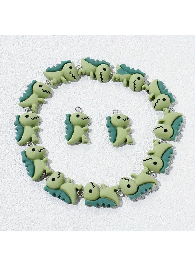 ستايل 1 قلادة ديناصور صغير لطيف من الأكريليك، ملحقات مفتاح يدوية الصنع DIY - Image 1