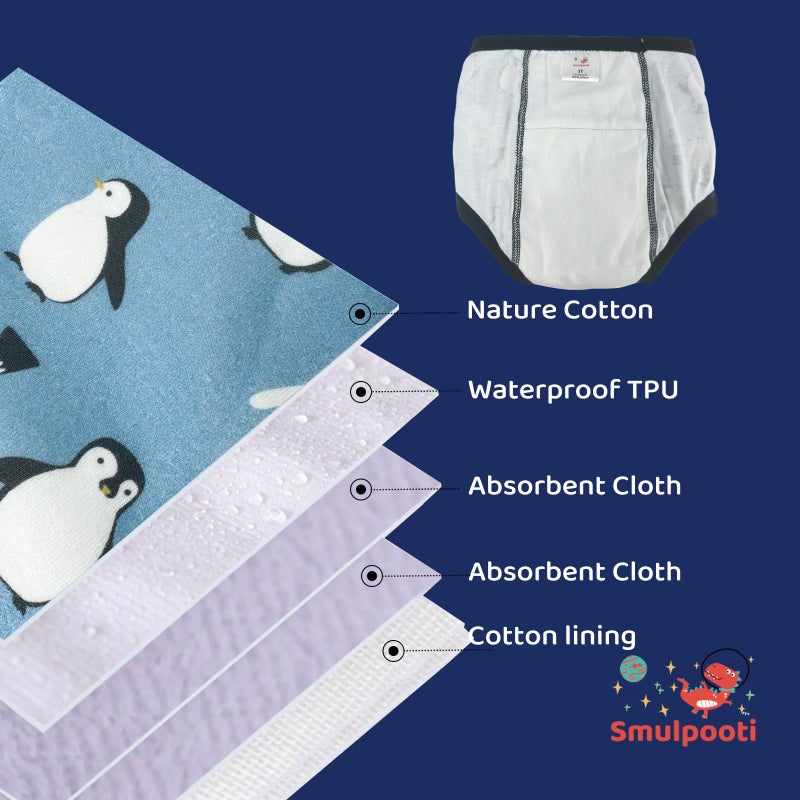 Smulpooti 8 Packs Reusable Toddler Training Underwear For Potty Training And Strong Absorbent Training Underwear For Boys 4T - Image 3