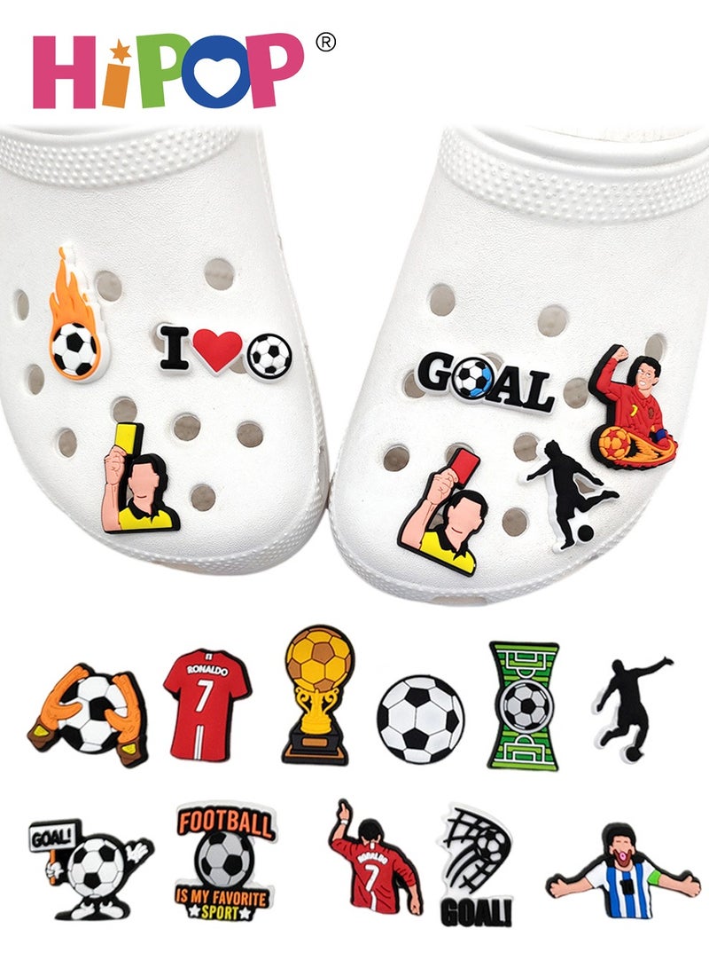 HIPOP 18PCS Crocs Shoe Decoration Charms,Interchangeable Shoe Buckles and Party Favors for Bracelets or Wristbands,Ideal for Boys and Girls - Image 1