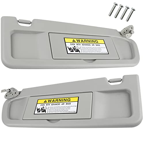 Nakuuly Left Driver and Right Passenger Side Sun Visor Gray Compatible with Honda Civic 2006 2007 2008 2009 2010 2011 Replaces # 83280-SNA-A01ZC 83230-SNA-A01ZC - Image 1