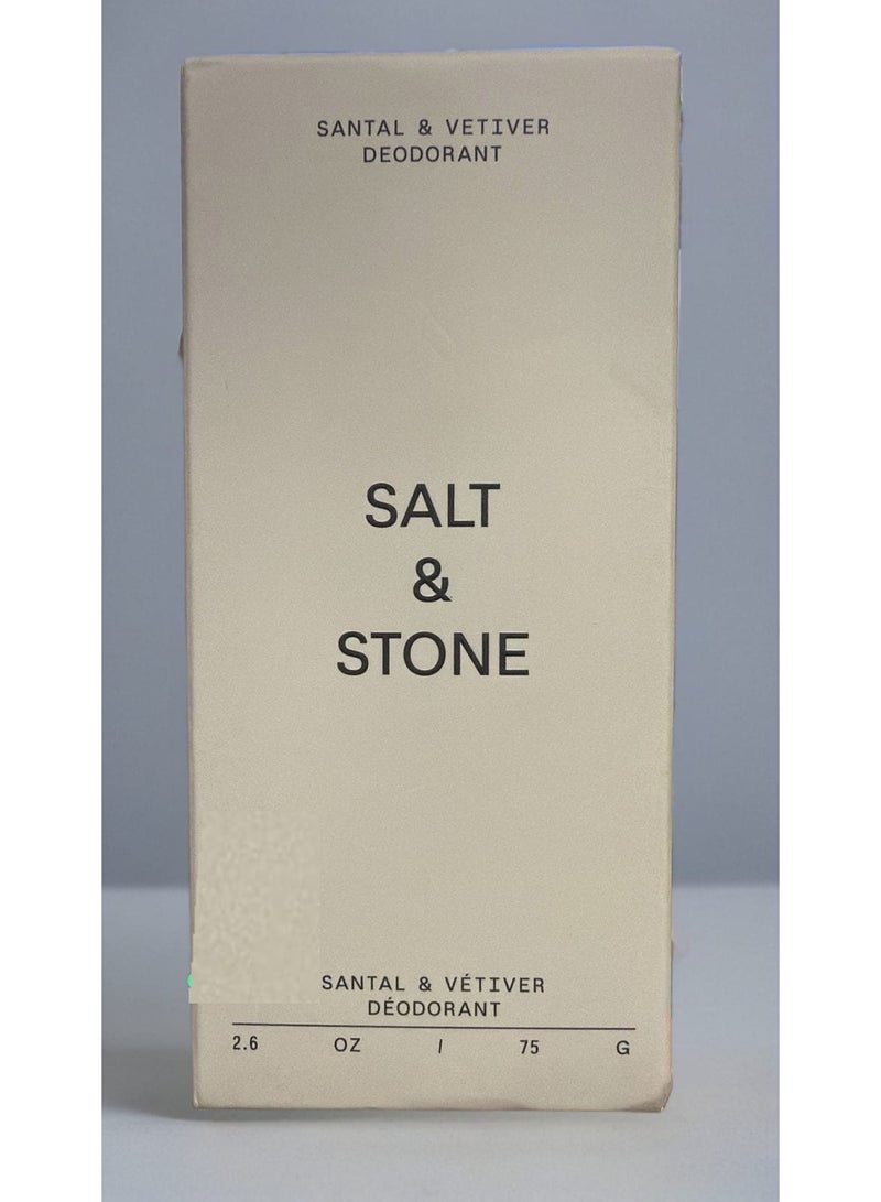 SALT & STONE Natural Deodorant - Santal & Vetiver | Extra Strength Natural Deodorant for Women & Men | Aluminum Free with Seaweed Extracts, Shea Butter & Probiotics | Free From Parabens, Sulfates & Ph - Image 1