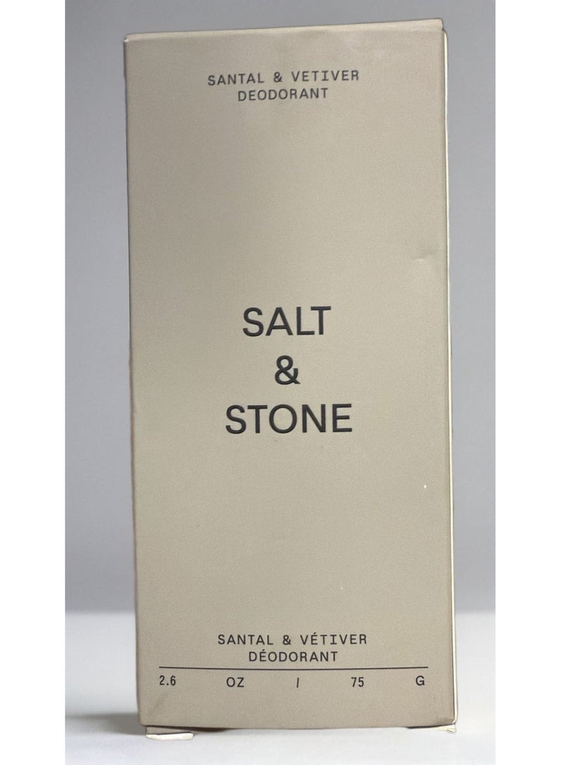 SALT & STONE Natural Deodorant - Santal & Vetiver | Extra Strength Natural Deodorant for Women & Men | Aluminum Free with Seaweed Extracts, Shea Butter & Probiotics | Free From Parabens, Sulfates & Ph - Image 2