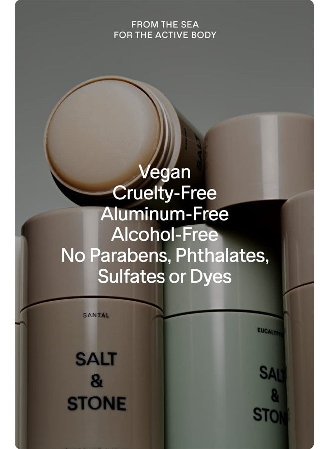 SALT & STONE Natural Deodorant - Santal & Vetiver | Extra Strength Natural Deodorant for Women & Men | Aluminum Free with Seaweed Extracts, Shea Butter & Probiotics | Free From Parabens, Sulfates & Ph - Image 4