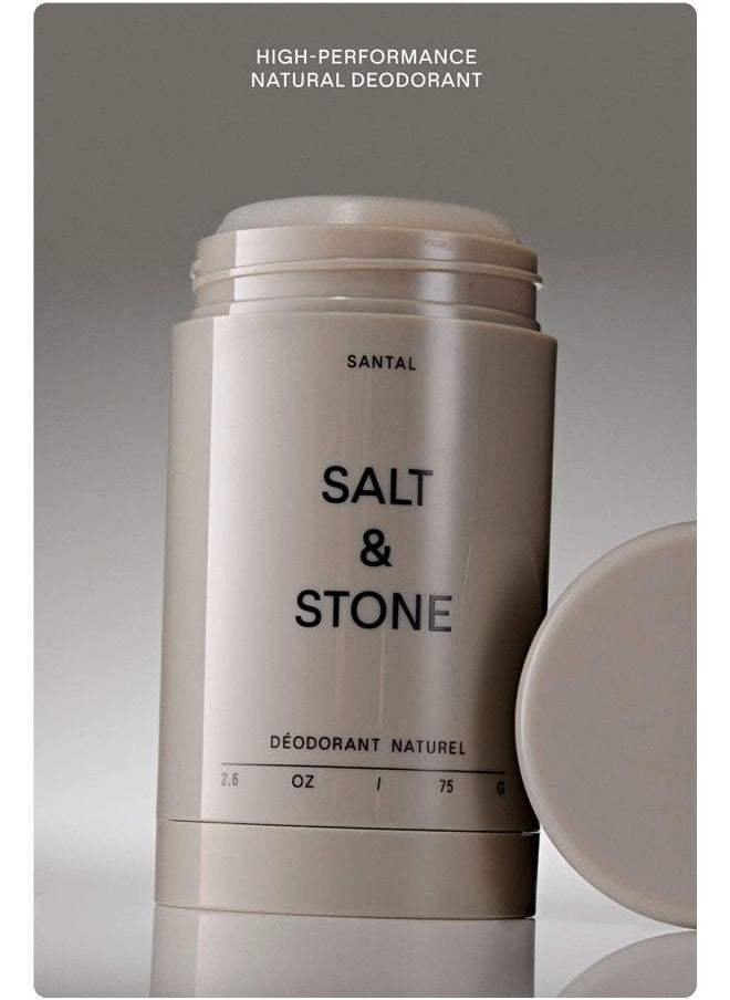 Salt & Stone - SALT & STONE Natural Deodorant - Santal & Vetiver | Extra Strength Natural Deodorant for Women & Men | Aluminum Free with Seaweed Extracts, Shea Butter & Probiotics | Free From Parabens, Sulfates & Ph - Image 1