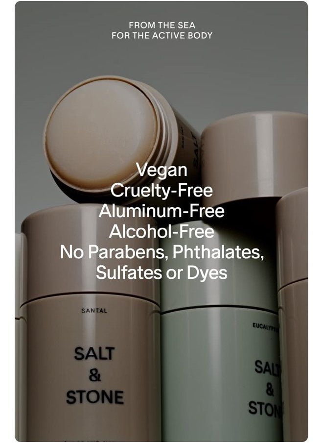 Salt & Stone - SALT & STONE Natural Deodorant - Santal & Vetiver | Extra Strength Natural Deodorant for Women & Men | Aluminum Free with Seaweed Extracts, Shea Butter & Probiotics | Free From Parabens, Sulfates & Ph - Image 1