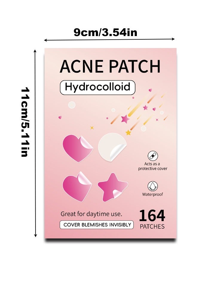 اكني باتش 164 قطعة من لاصقات البثور، ملصقات تغطية حب الشباب للوجه والبشرة، للعناية اليومية بالبشرة للرجال والنساء - Image 2