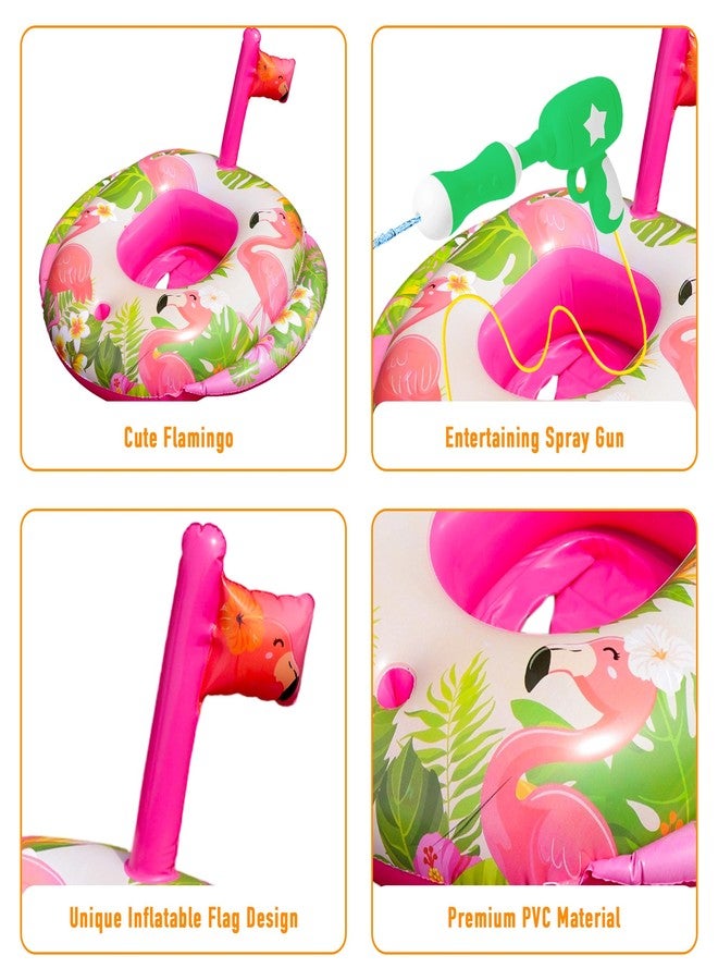 Parentswell 2 Pack Pool Floats Kids with Water Guns, Inflatable Pool Toys for Kids, Ages 3-8 Toddler Kid Floaties for Summer Swimming Water Games Parties (Flamingo Unicorn) - Image 4