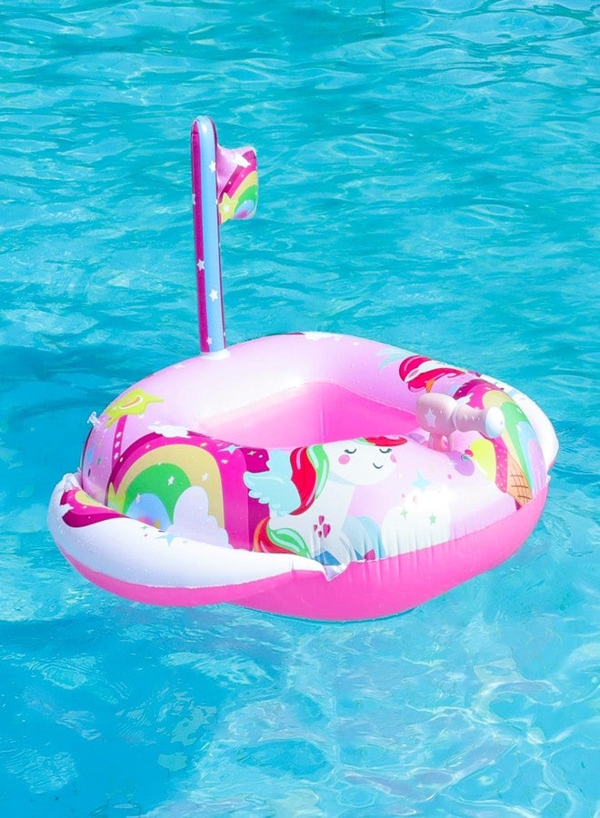Parentswell 2 Pack Pool Floats Kids with Water Guns, Inflatable Pool Toys for Kids, Ages 3-8 Toddler Kid Floaties for Summer Swimming Water Games Parties (Flamingo Unicorn) - Image 3