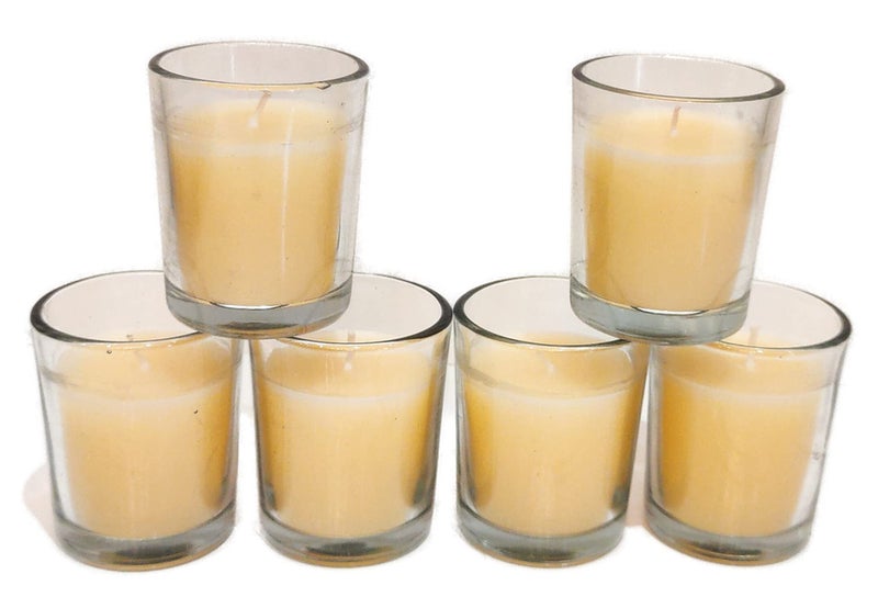 Floryn Decor® Votive Glass Candle | Perfume Candles for Home | Candles for Home Decoration Fragrance | Burning Time- 10 Hours Each (Pack of 6, Scent- Jasmine) - Image 3