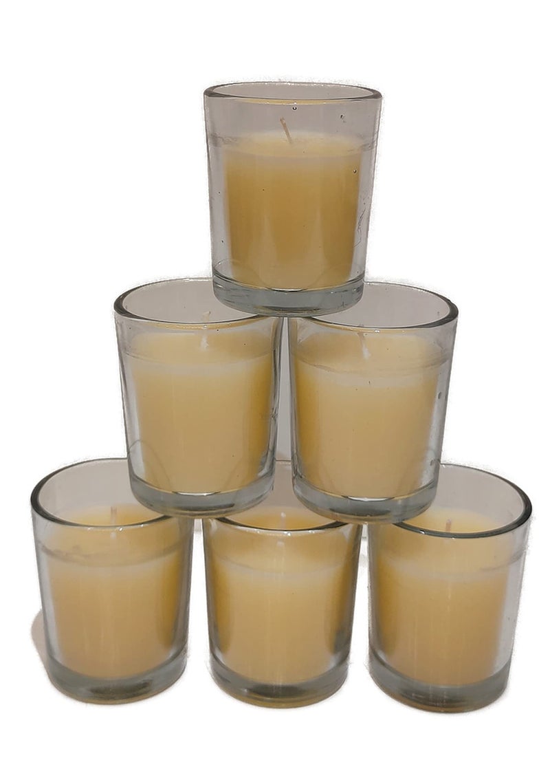 Floryn Decor® Votive Glass Candle | Perfume Candles for Home | Candles for Home Decoration Fragrance | Burning Time- 10 Hours Each (Pack of 6, Scent- Jasmine) - Image 4