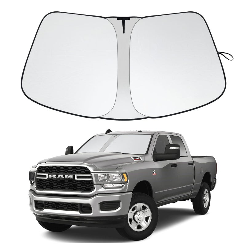 2024 Upgrade Front Windshield Sunshade Fit for Dodge RAM 2500 3500 20102025 Foldable Car Shade Automotive Windshield Sunshades for Dodge RAM 2500 3500 Accessories Keeps Your Vehicle Cool