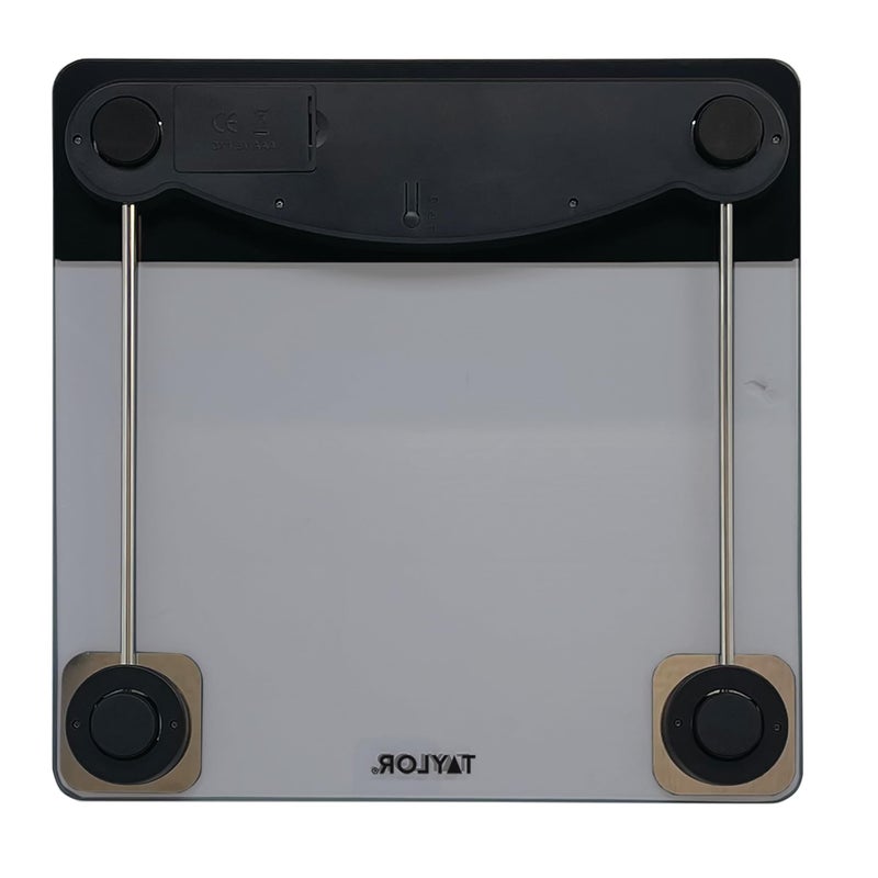 Taylor Digital Glass Bathroom Scale, Scale for Body Weight, Digital Weighing Machine for People, Tinted Glass and Brushed Stainless Steel Accents, 440 lb Capacity, Vanishing LED, Tinted, Clear - Image 5