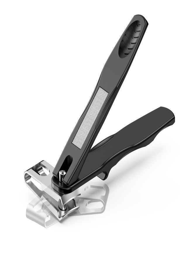 FVION Free Rotating Nail Clippers for Seniors, Adjustable Jaw Large Fingernail Clippers, Toenail Clippers for Thick Nails - Black - Image 1